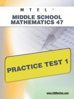 Mtel Middle School Mathematics 47 Practice Test 1