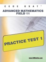 Ceoe Osat Advanced Mathematics Field 11 Practice Test 1