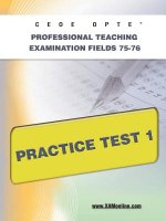 Ceoe Opte Oklahoma Professional Teaching Examination Fields 75-76 Practice Test 1
