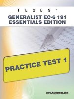 Texes Generalist EC-6 191 Essentials Edition Practice Test 1