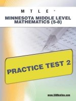 Mtle Minnesota Middle Level Mathematics (5-8) Practice Test 2
