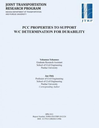 Pcc Properties to Support W/C Determination for Durability