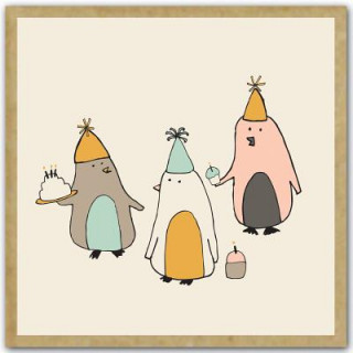 Birthday Penguins Greengift-Notes