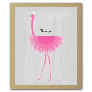 Her Majesty (Pink Flamingo) Greenthanks, Thank You Cards Boxed Set