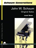 Schaum Generations John W. Schaum -- Original Solos: Level Three