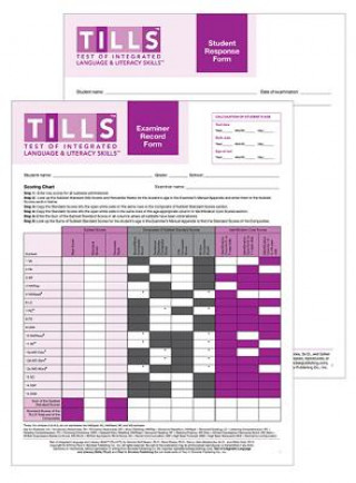 Test of Integrated Language and Literacy Skills (Tills ) Forms