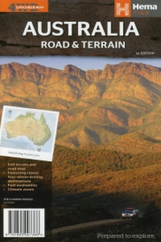 Australia Road & Terrain Map 1 : 5 000 000