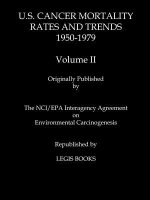 U.S. Cancer Mortality Rates and Trends 1950-1979 Volume II