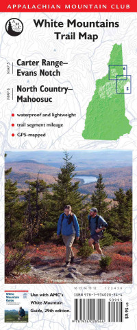 AMC Map: Carter Range - Evans Notch and North Country - Mahoosuc: White Mountains Trail Map