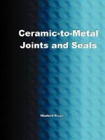 Ceramic-To-Metal Joints and Seals (Ceramics Engineering)