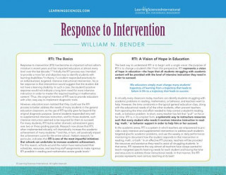 Response to Intervention Quick Reference Guide