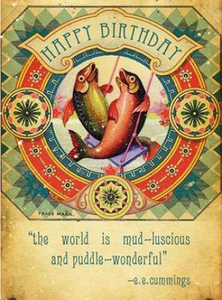 Birthday Fishes - Greeting Cards, Pkg of 6: Greeting: Happy Birthday - The World Is Mud-Luscious and Puddle-Wonderful! (Blank Inside)