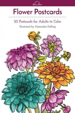 Flower Postcards: 20 Postcards for Adults to Color