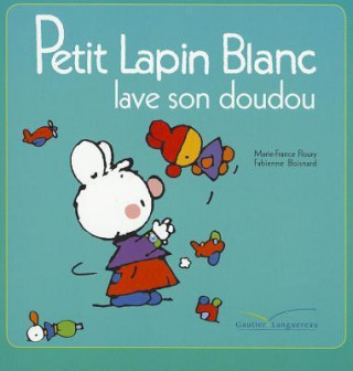 Petit Lapin Blanc Lave Son Doudou