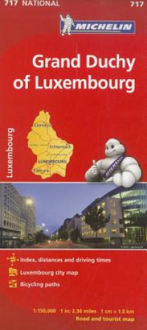 Michelin Grand Duchy of Luxembourg Road and Tourist Map