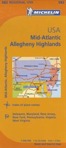 Michelin USA: Mid-Atlantic, Allegheny Highlands Map 582