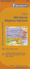 Michelin USA: Mid-Atlantic, Allegheny Highlands Map 582