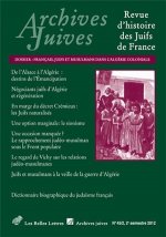 Archives Juives N45/2: Francais, Juifs Et Musulmans Dans L'Algerie Coloniale