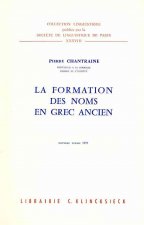 La Formation Des Noms En Grec Ancien