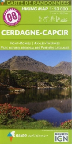 Pyrénées carte 8 Cerdagne - Capcir - Font-Romeu - Ax-les-Thermes 1 : 50 000