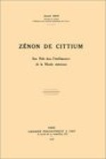 Zenon de Cittium: Son Role Dans L'Etablissement de La Morale Stoicienne