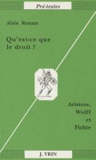 Qu'est-Ce Que Le Droit?: Aristote, Wolff Et Fichte