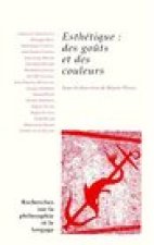 Recherches Sur La Philosophie Et Le Langage XX Esthetique: Des Gouts Et Des Couleurs