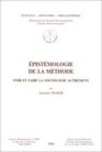 Epistemologie de La Methode: Voir Et Faire La Sociologie Autrement