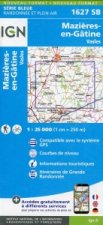 Mazieres en Gatin Vasles 1 : 25 000 Carte Topographique Serie Bleue Itineraires de Randonnee
