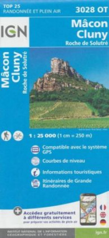 Macon - Cluny - Roche de Solutré 1 : 25 000