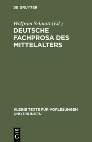 Deutsche Fachprosa des Mittelalters