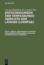 Entscheidungen der Verfassungsgerichte der Lander (LVerfGE), Band 3, Berlin, Brandenburg, Hamburg, Mecklenburg-Vorpommern, Saarland, Sachsen-Anhalt, T