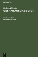 Gesamtausgabe (TG), Band 22, Gesamtausgabe (TG) (1931?1936)