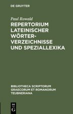 Repertorium Lateinischer Woerterverzeichnisse Und Speziallexika