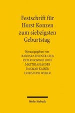 Festschrift fur Horst Konzen zum siebzigsten Geburtstag