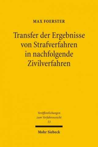 Transfer der Ergebnisse von Strafverfahren in nachfolgende Zivilverfahren