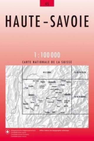Swisstopo 1 : 100 000 Haute-Savoie