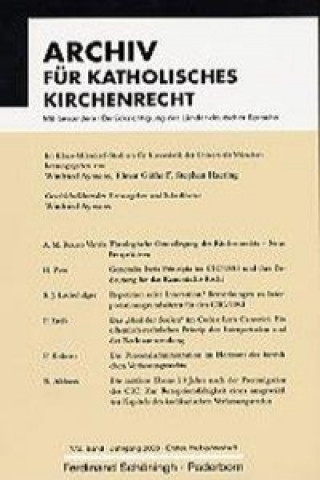 Archiv für Katholisches Kirchenrecht