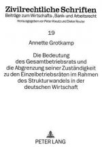 Die Bedeutung des Gesamtbetriebsrats und die Abgrenzung seiner Zustaendigkeit zu den Einzelbetriebsraeten im Rahmen des Strukturwandels in der deutsch