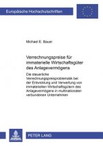 Verrechnungspreise fuer immaterielle Wirtschaftsgueter des Anlagevermoegens