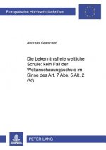 Bekenntnisfreie Weltliche Schule: Kein Fall Der Weltanschauungsschule Im Sinne Des Art. 7 ABS. 5 Alt. 2 Gg?