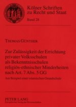 Zur Zulaessigkeit Der Errichtung Privater Volksschulen ALS Bekenntnisschulen Religioes-Ethnischer Minderheiten Nach Art. 7 ABS. 5 Gg