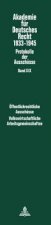Oeffentlichrechtliche Ausschuesse (1934-1938: Kommunalrecht. Sparkassenwesen. Bau- Und Zwecksparen. Beamtenrecht)- Volkswirtschaftliche Arbeitsgemeins