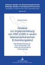 Ansaetze Zur Implementierung Von Rse (Csr) in Einem Lateinamerikanischen Entwicklungsland