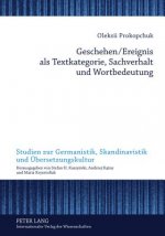 Geschehen/Ereignis ALS Textkategorie, Sachverhalt Und Wortbedeutung