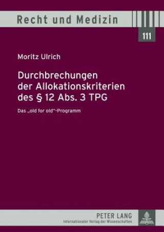 Durchbrechungen Der Allokationskriterien Des 12 ABS. 3 Tpg