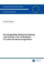 Die boesglaeubige Markenanmeldung nach  8 Abs. 2 Nr. 10 MarkenG im Lichte des Benutzungswillens