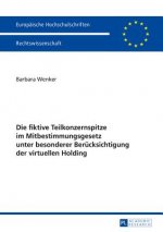 Die Fiktive Teilkonzernspitze Im Mitbestimmungsgesetz Unter Besonderer Berucksichtigung Der Virtuellen Holding
