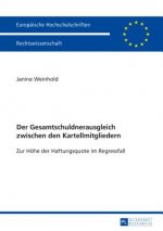 Der Gesamtschuldnerausgleich Zwischen Den Kartellmitgliedern