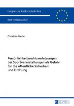 Persoenlichkeitsrechtsverletzungen Bei Sportveranstaltungen ALS Gefahr Fuer Die Oeffentliche Sicherheit Und Ordnung